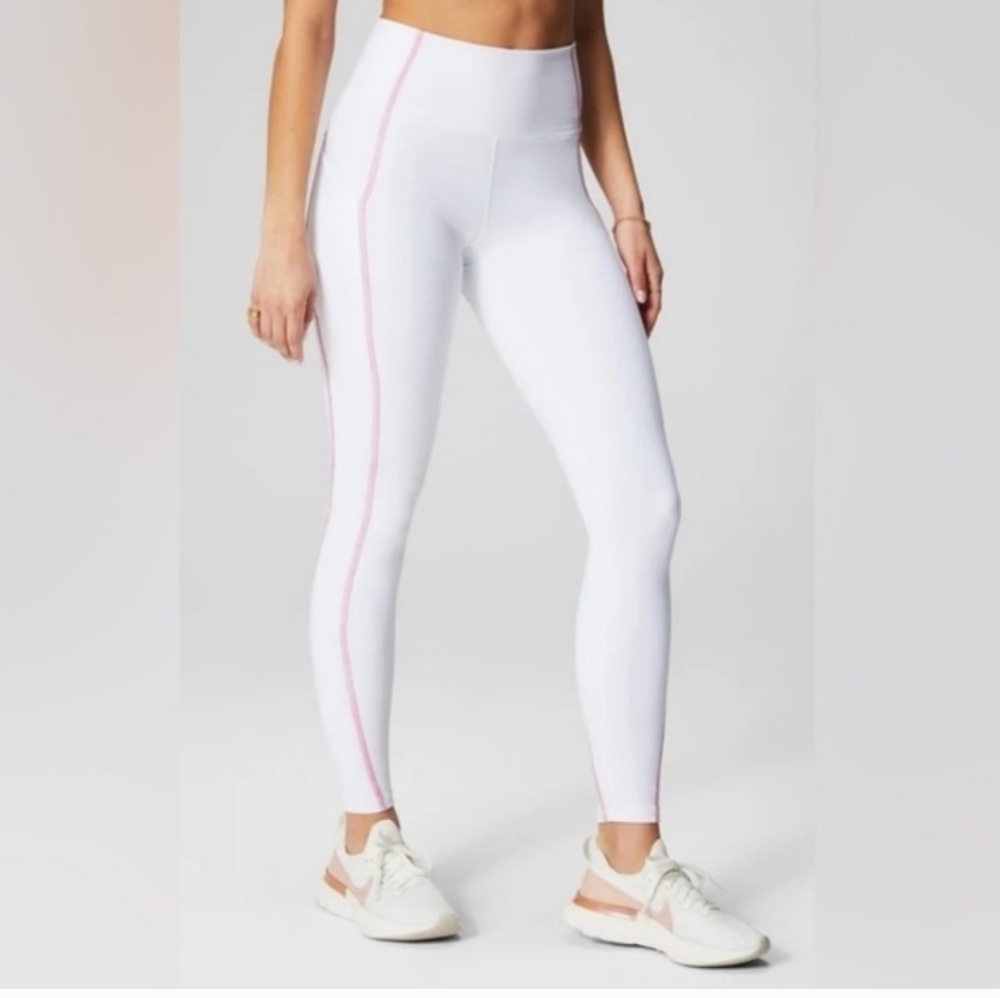 🆕️ Fabletic Oasis High-Waisted Legging / White & Pink / XL
